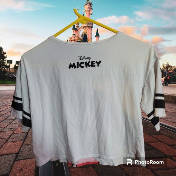 Disney H&M Mickey Mouse Crop Top Girl's Size 14+ (Q12) - Picture 2 of 2